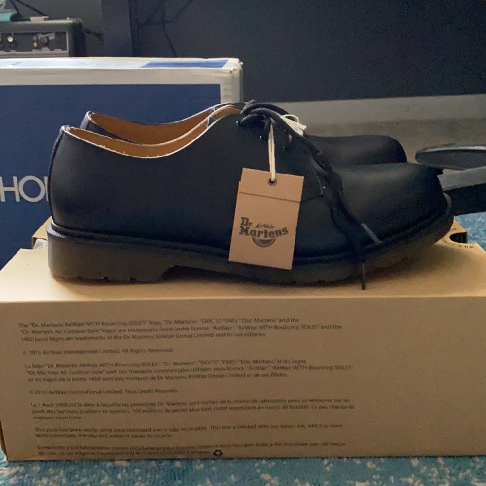 Dr martens black 1461 mono black smooth leather